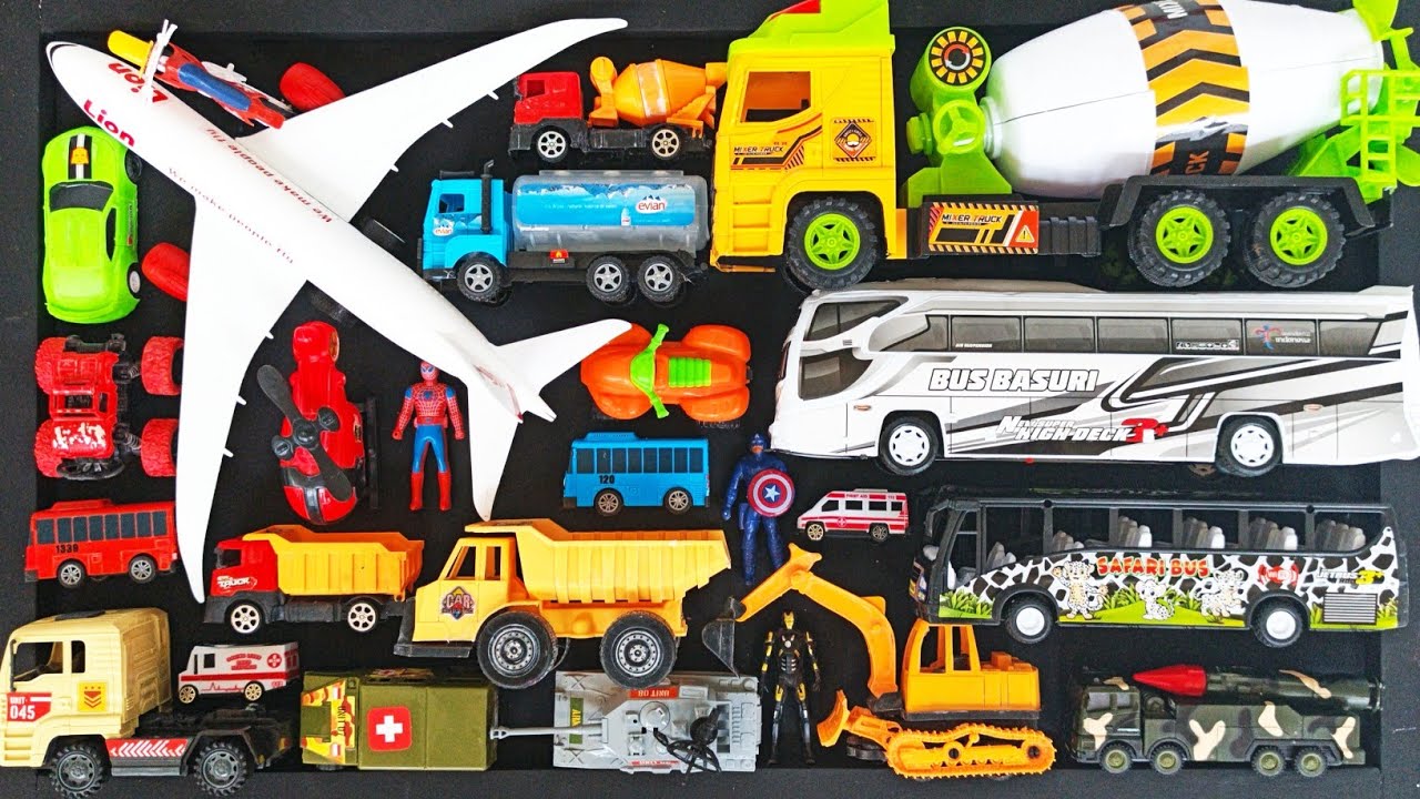 Mobil Mobilan Bus Oleng, Mobil Truk Molen, Mobil Balap, Truk Pasir, Excavator, Mobil Roket