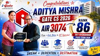RANK 86 in IIIT Hyderabad PGEE 2026 🚀 | GATE CS 2026 AIR 3074 | Final Year Student | Aditya Mishra