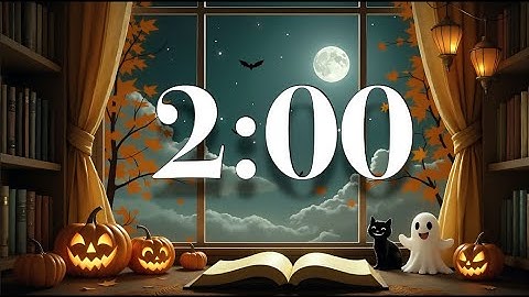 2 Minute Fall Halloween Timer – Fun, Magical Music & Cute Autumn October | Focus, Classroom, Study