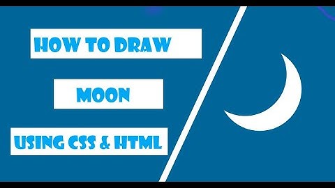 Moon using css and html only  | pure css with 5 lines of code