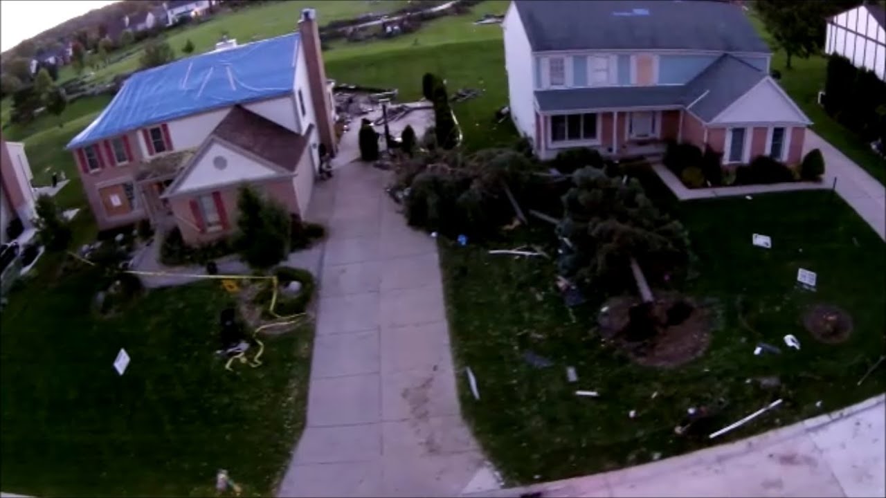 Drone Video of Tornado Damage in Rochester Hills, MI September 21, 2014 ...