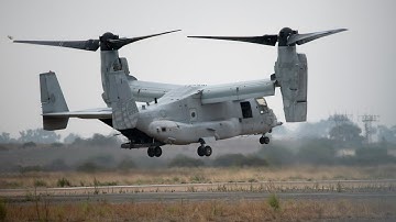 Amazing Aircraft flying low through Wales, the V22 Osprey