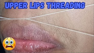 How To Thread Upper Lip At Home/ Easy upper lip threading /how to do upper lip threading / esha beau