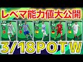 【週間FP】3/18登場POTWレベマ紹介＆前回比較！！ロナウドが久しぶりにPOTWで登場！！！