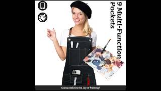 conda Chef Apron, 1 Pack, Cross Back Straps Apron With Pockets for Men Women