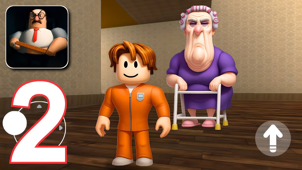 Obby Chapters Escape Barry - Escape Grumpy Gran - Gameplay Walkthrough Part 2 (Android, iOS)