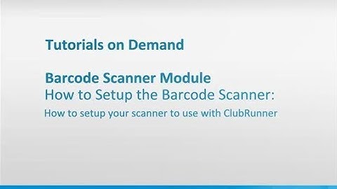 How to setup the CS3000 Barcode Scanner