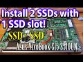 How to install 2 SSD drives in a laptop that has 1 SSD slot (SSD + SSD), Asus VivoBook upgrade video