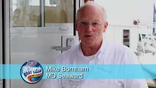 Official handover of the Seaward 25 to the new owners at the 2013 PSP Southampton Boat Show