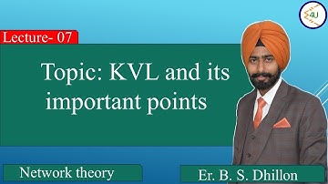 Lec-07 KVL and its important points (PSPCL-JE)