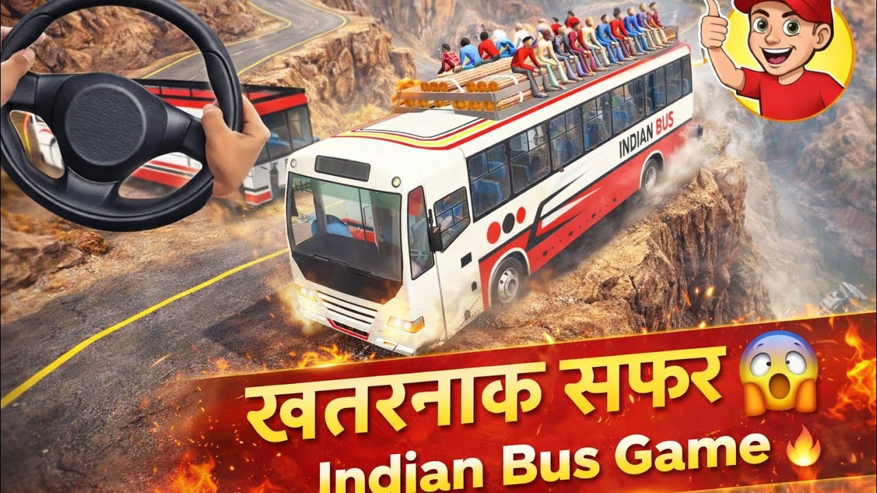 खतरनाक Offroad Bus Driving 😱 | Indian Bus Simulator Long Gameplay