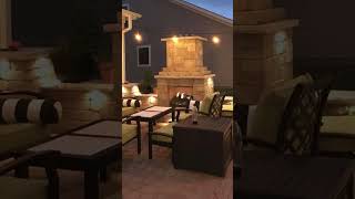 Soft patio lighting makes home feel warmer