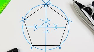 How to draw a pentagon  Method 3