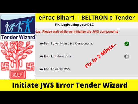 Initiate Jws not working etender | Java Verification error | eProc Bihar Tender Wizard