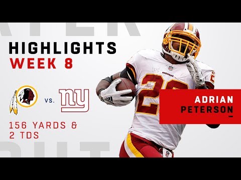 Adrian Peterson's Huge Game w/ 156 Yards & 2 TDs!