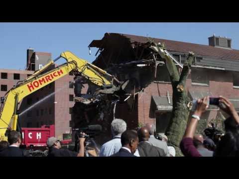 Start of Brewster Douglass Housing Projects Demolition in Detroit - 8/4/2013