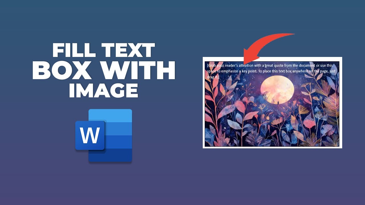 How to fill text box with an image in word