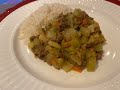 Picadillo de chayote con carne molida