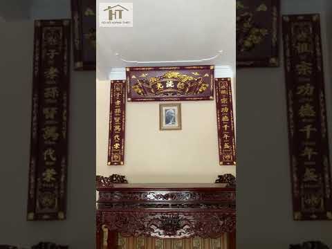 Video Bàn Giao Bộ Hoành Phi Câu Đôi Gỗ Mít Cho Bác Khách sơn... - youtube