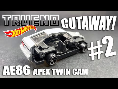 Hot Wheels Cut in Half Toyota AE86 TRUENO INITIAL D Comic APEX TWIN CAM Diecast Model JDM Fast 4K