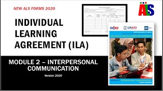 INDIVIDUAL LEARNING AGREEMENT (ILA) NG MODULE 2 - INTERPERSONAL COMMUNICATION