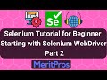 Selenium Tutorial for Beginner - Starting with Selenium WebDriver – Part 2