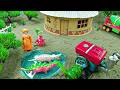 Dragon bathing video||Mini hand pump project water with supply motor and Dragon