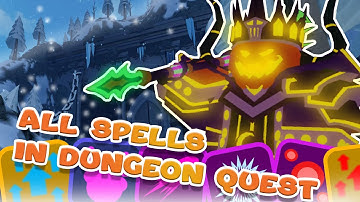 ALL Warrior/Mage Spells in DUNGEON QUEST !! (Desert Temple to Enchanted Forest)