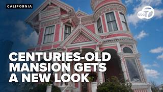 This famous Victorian mansion gets a bubblegum pink makeover
