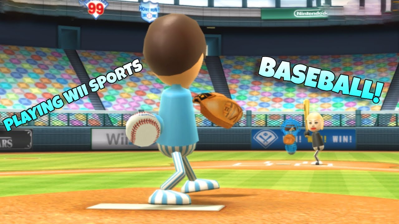 Playing Wii Sports Wii Sports Baseball YouTube