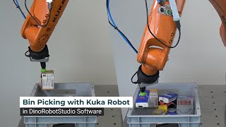 Bin Picking with Kuka Robot in DinoRobotStudio Software