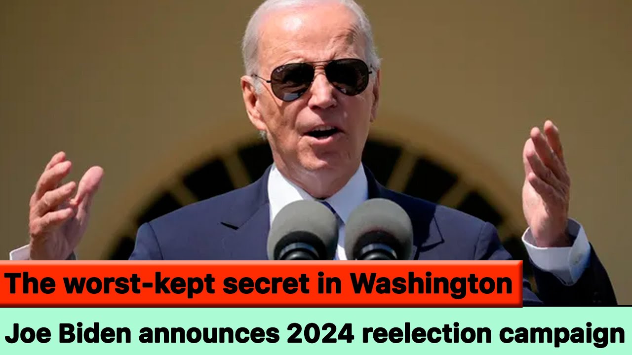 Joe Biden announces his bid for reelection in 2024 - YouTube