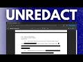 How to Unredact the Epstein Files (Reveal Hidden)