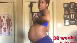 38 weeks & 5 days pregnant workout video Latara LTfit