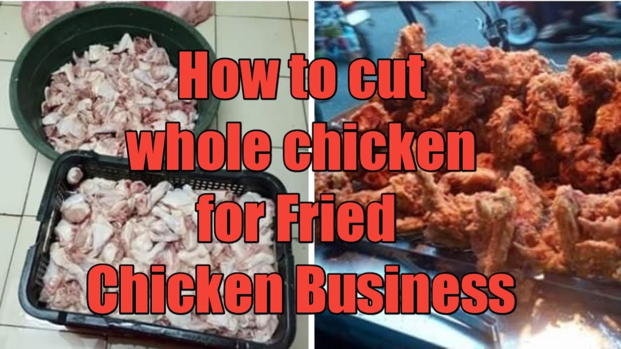How to cut up whole chicken in different sizes for fried chicken business...