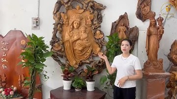 #128 Siêu Phẩm DUY NHẤT Bức Tranh Đức Mẹ Hằng Cứu Giúp Bằng GỖ TRAI Nguyên Khối
