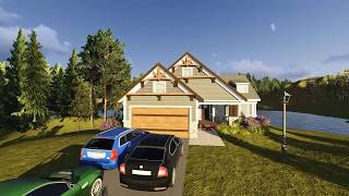 Walkout Basement House Plan #7-1187