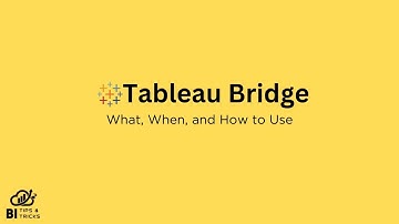 How to download, install & use Tableau Bridge