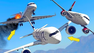 TOP 10 Dangerous Airplane Crash Landings Compilation on Camera | BEST GTA 5 Aircraft Disaster