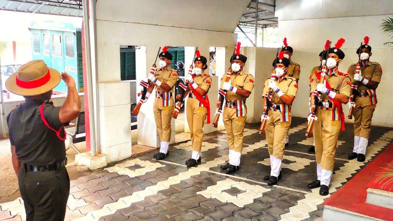Guard of Honour to Brigadier M Narendranath Sajan
New Group Commander Kottayam Group NCC|NCCBaselius