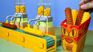 LEGO Food Factory: Burger King's Spicy Chicken Fries | Lego Cooking ASMR