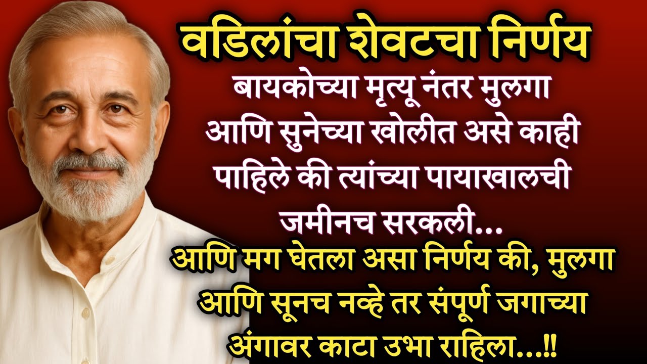 वडिलांचा शेवटचा निर्णय I Motivational Story l Sad Moral l Marathi Katha l Suvichar मराठी Lyfstory