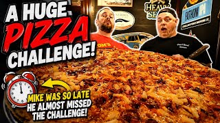 Mike Was LATE… But We Still Took on This HUGE Pizza Challenge! 🍕⏰