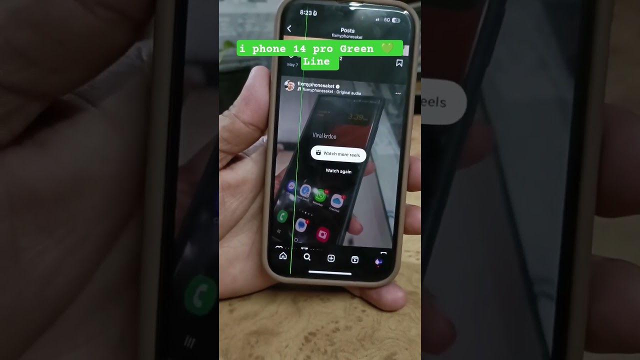 i phone 14 pro Green 💚 Line problem 