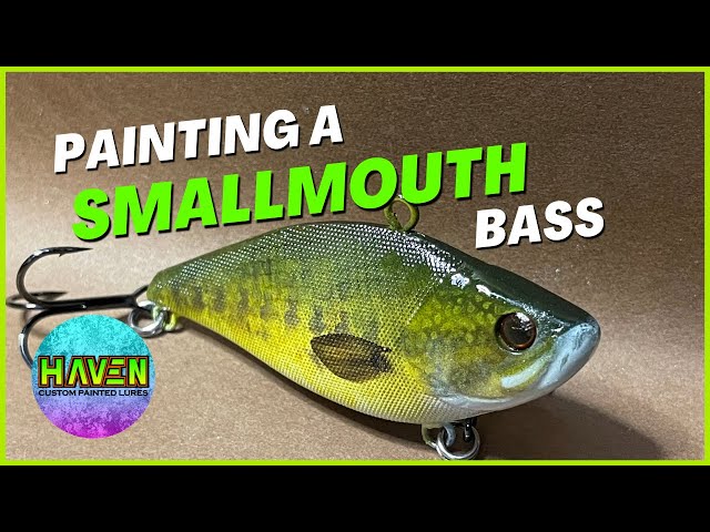 How to Airbrush a Smallmouth Bass Lure #Lurepainting 