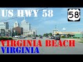 US 58 - Virginia Beach to Downtown Norfolk - Virginia - 4K Highway Drive