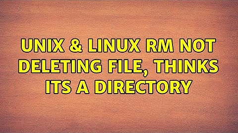 Unix & Linux: rm not deleting file, thinks its a directory (2 Solutions!!)