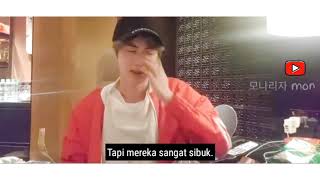 [SUBINDO]  Jin bicara tentang lee hyun (Sunbaenim) dan TXT (Dongsaeng) di live nya