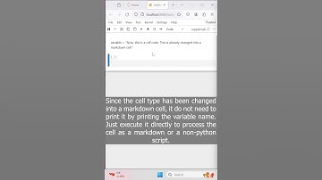 How to Change Code Cell to Markdown Cell in Jupyter Notebook #shorts #tips #python #windows