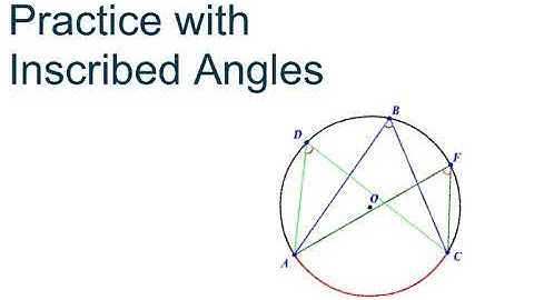 Inscribed Angles- Practice Problems